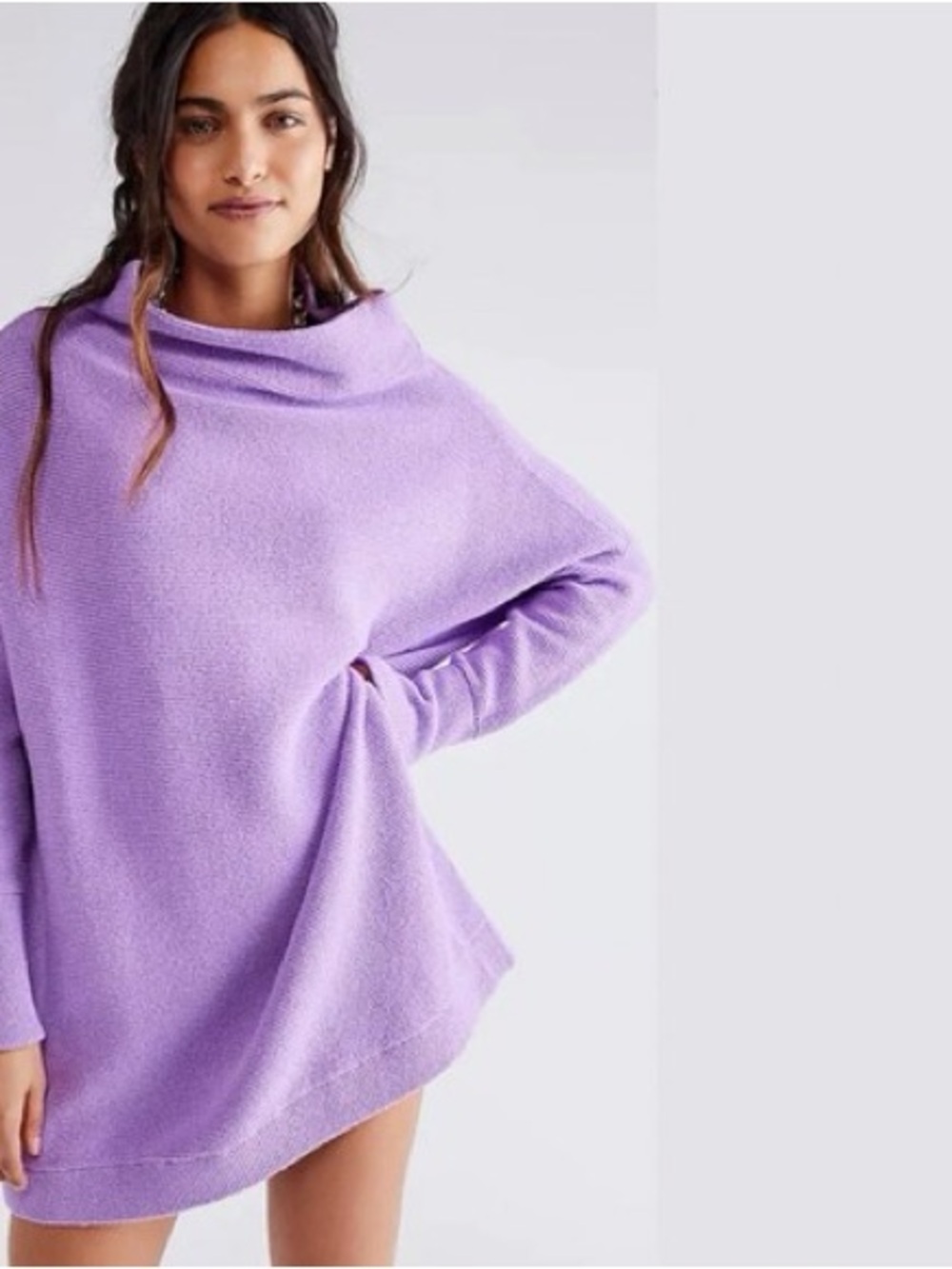 Free People Women's Ottoman Slouchy Tunic in Purple Size Medium (Oversized)